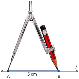 Construction of line segment if the length