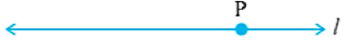 A line l is given and a point P on it.