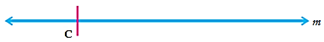 A line m and mark a point C