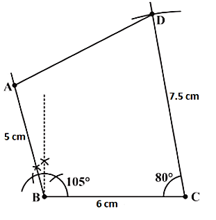 Join AD which will complete the quadrilateral ABCD