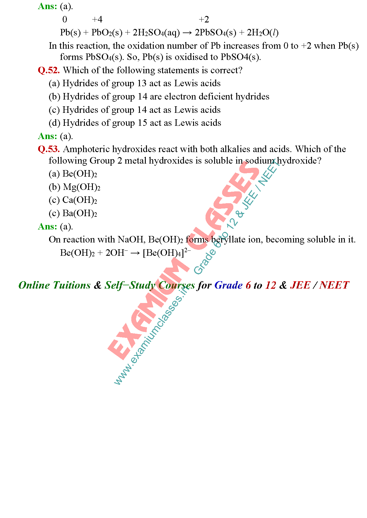 Class 11 Chemistry Multiple Choice Questions Set 15.1