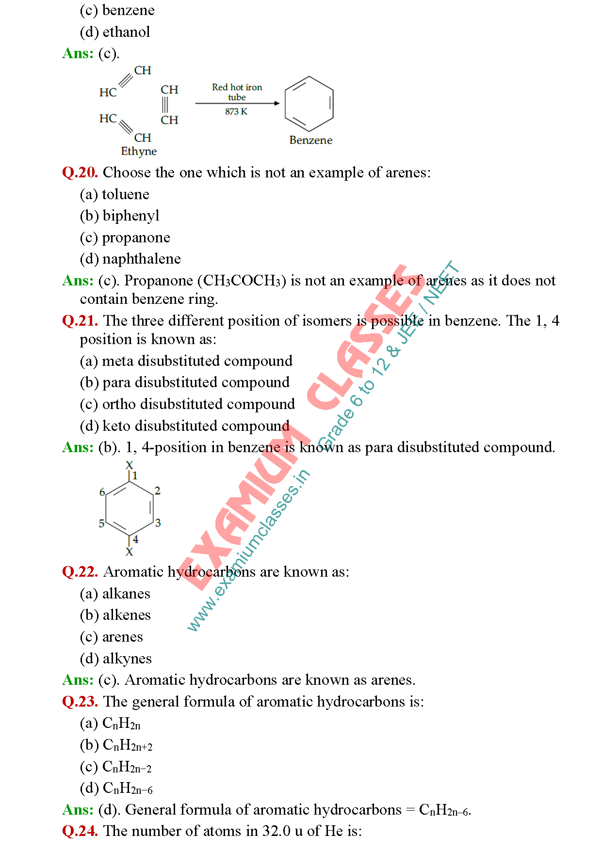 Class 11 Chemistry Multiple Choice Questions Set 15.1