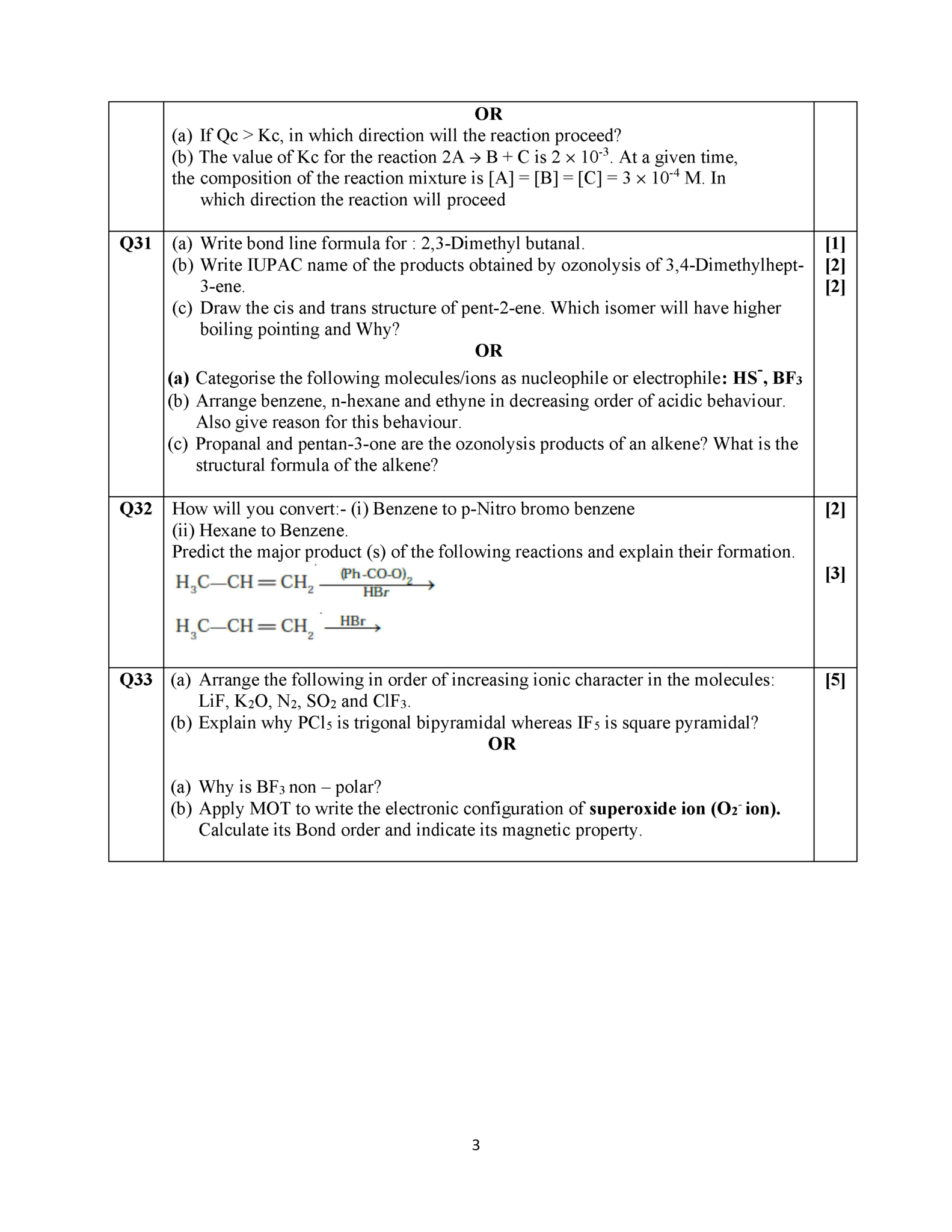 Class 11 Chemistry Sample Paper PRS2021A