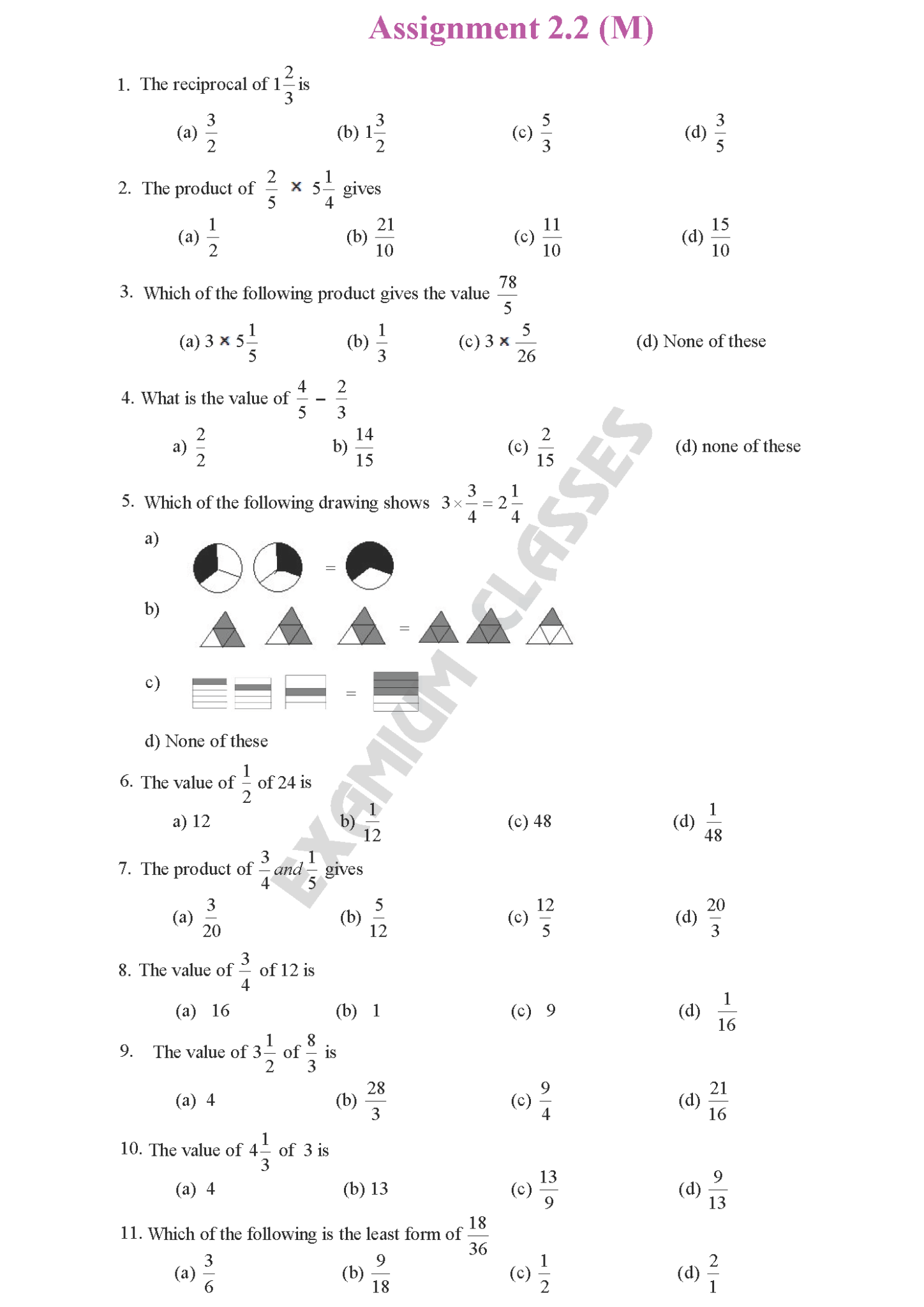 Class 7 Mathematics Chapter 2 Assignment 2.2
